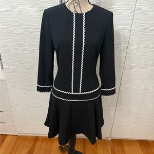 Ted Baker London Black Dress with White Trim